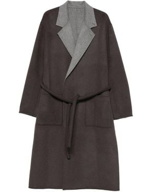 stein Manteau Réversible À Revers Crantés - Gris