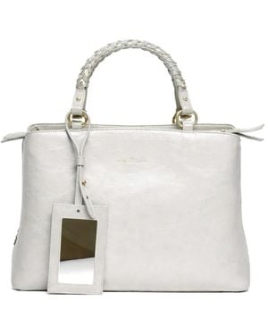 John Richmond Braided-Handle Tote Bag - White