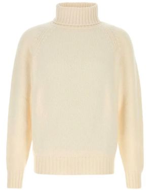 Umit Benan Milano Turtleneck Cashmere Jumper - White