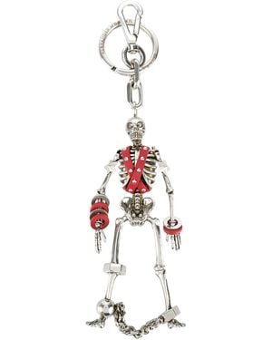McQueen Harness Skeleton Keyring - White