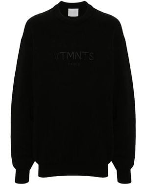 VTMNTS Pullover Mit Logo-Stickerei - Schwarz