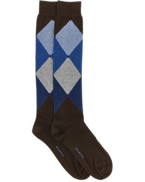 Ballantyne Diamond-Pattern Socks - Blue