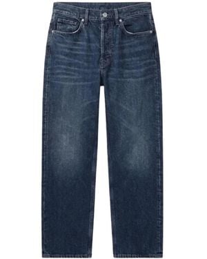 Moncler Jean Droit À Effet Délavé - Blue