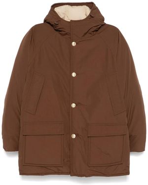 Drole de Monsieur Hooded Ripstop Parka - Brown