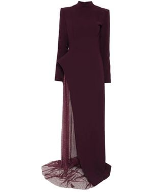 Jean Louis Sabaji Asymmetric-Design Maxi Dress - Purple