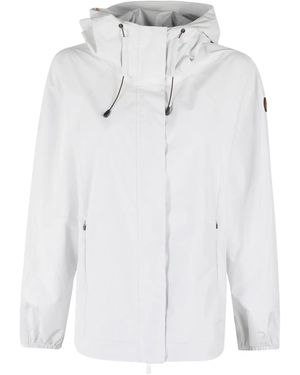 Save The Duck Hooded Coat - White