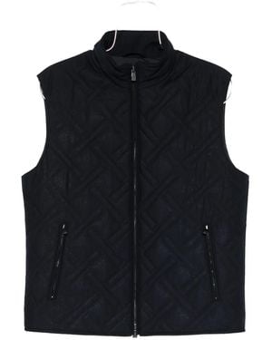 Corneliani Quilted Zip Gilet - Black