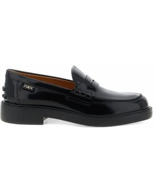 Tod's Logo-Plaque Gomma Loafers - Black