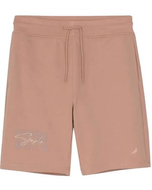 Staple Script-Embroidered Track Shorts - White