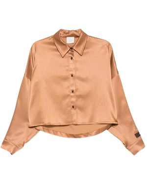 Alysi Long-Sleeves Cropped Shirt - Natural