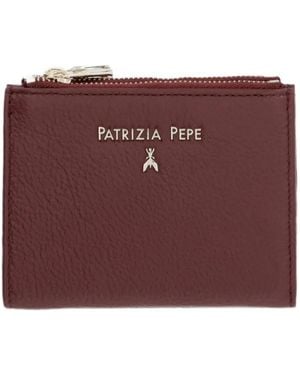 Patrizia Pepe Portefeuille En Cuir À Plaque Logo - Purple