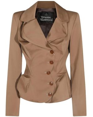 Vivienne Westwood Drunken Tailored Asymmetric Blazer - Brown