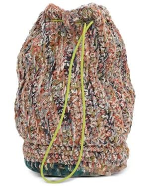 VITELLI Chunky-Knitted Shoulder Bag - White