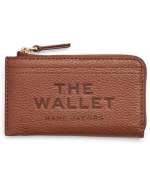 Marc Jacobs Portefeuille Zippé The Leather - Marron