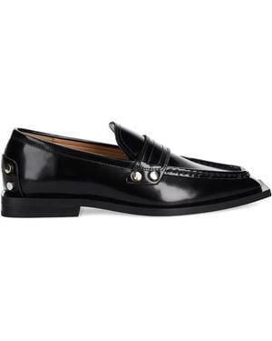 Ganni Studded Loafers - Black