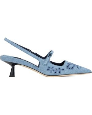 Jimmy Choo Didi Embroidered Slingback Pumps - Blue