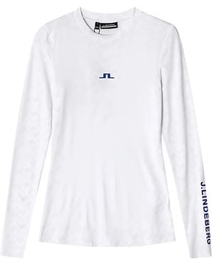 J.Lindeberg Logo-Print Long-Sleeved T-Shirt - White