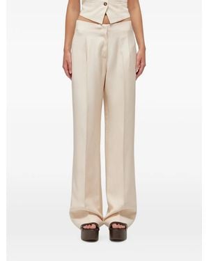 Blugirl Blumarine Pantalones Anchos Con Pinzas - Neutro