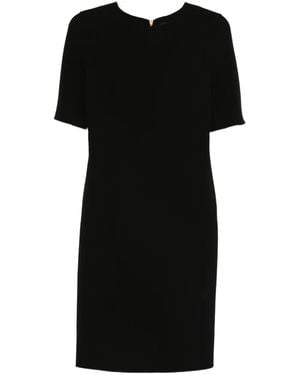 Giorgio Armani Zip-Fastening Short-Sleeve Midi Dress - Black