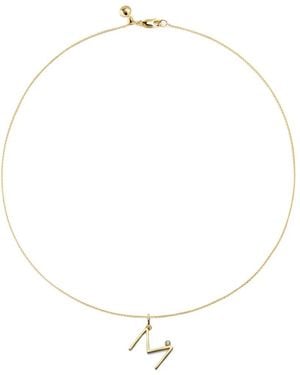 Monica Vinader Solitaire Diamond Initial M Pendant - White