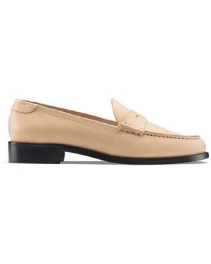 KOIO Penny Slot Strap Loafers - Natural