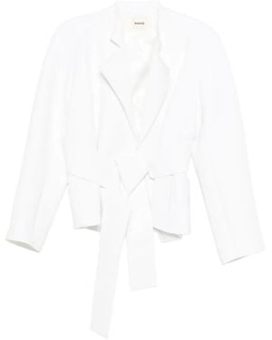 KHAITE Blazer Edith con cinturón - Blanco