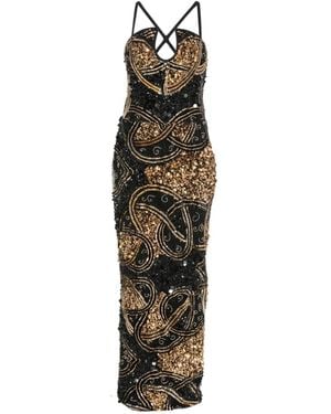MITILIANE COUTURE Sequin-Embellished Embroidered Dress - White