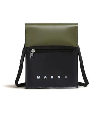 Marni トライベッカ ショルダーバッグ - グリーン