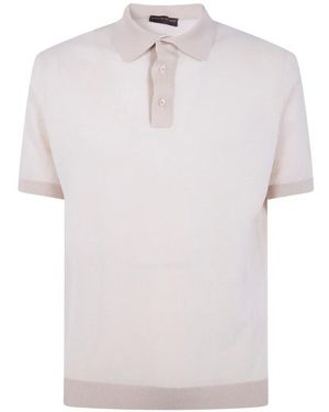 FILIPPO DE LAURENTIIS Short-Sleeve Polo Shirt - White