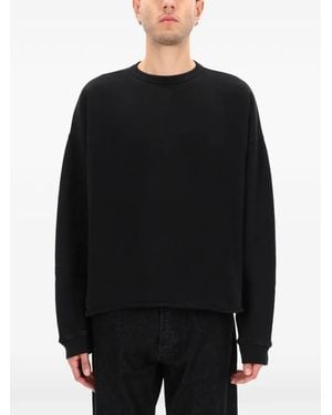 YMC Sudadera Con Dobladillo Sin Rematar - Negro