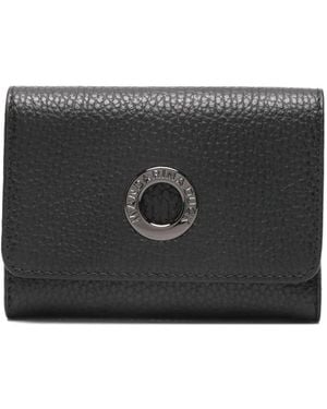 Mandarina Duck Cartera con placa del logo - Negro