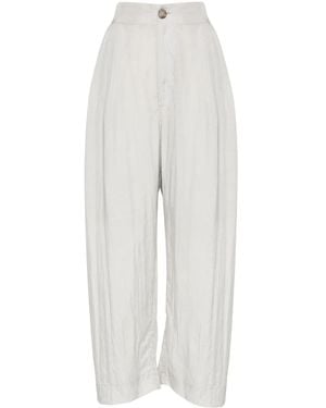Lauren Manoogian Pantaloni A Palazzo Trace - Bianco