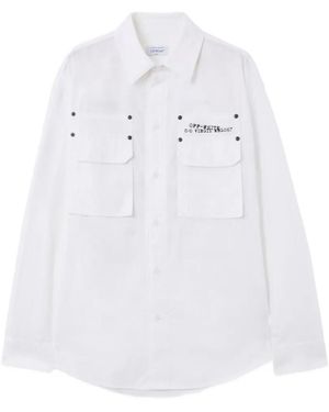 Off-White c/o Virgil Abloh Type Arrow Poplin Overshirt - White