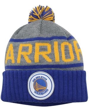 Mitchell & Ness Nba High 5 Golden State Warriors Beanie Hat - Blue