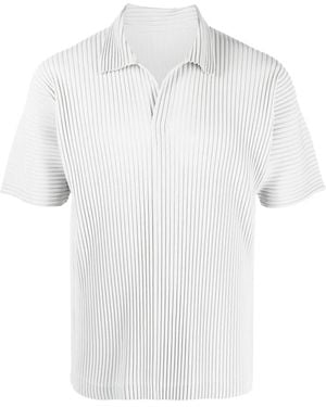 Homme Plissé Issey Miyake Pleated Polo Shirt - White