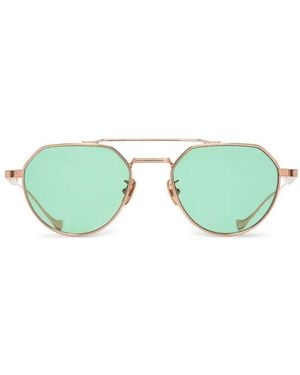 Cutler and Gross Geometric Pilot Sunglasses - Green
