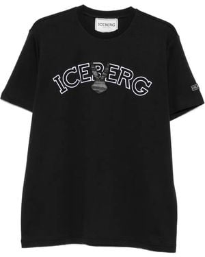 Iceberg Logo-Patch T-Shirt - Black