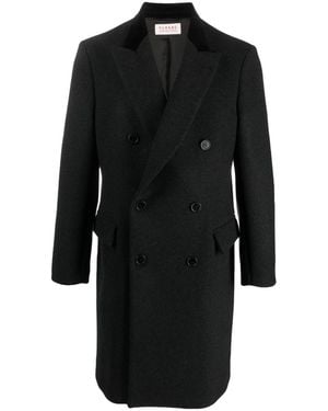 Fursac Double-Breasted Wool Coat - Black