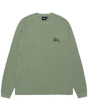 Stussy Basic Thermal Sweatshirt - Green