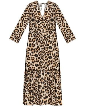 Munthe Leopard Print Dress - White