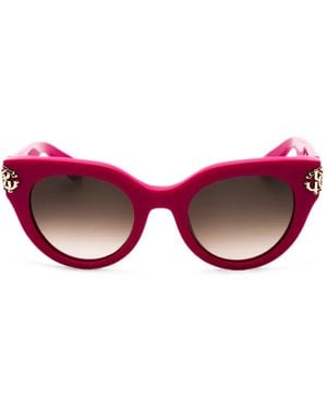 Roberto Cavalli Logo-Detail Cat-Eye Sunglasses - Pink