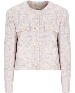 Lardini Bouclé Tweed Jacket - White