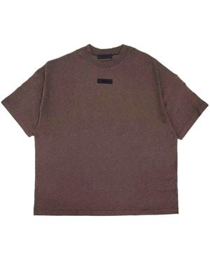 Fear Of God Logo-Appliqué Cotton T-Shirt - Brown
