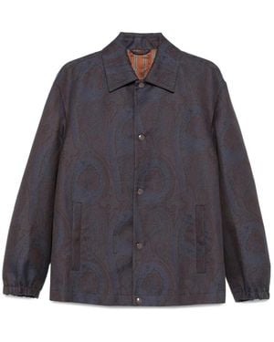 Etro Bomber W/ Shirt Collar - Blue