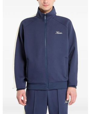 Karlkani Side-Stripe Logo-Embroidered Sweatshirt - Blue