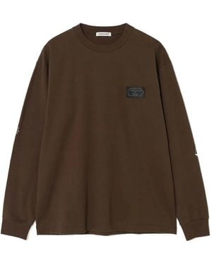 Undercover Graphic-Print Long-Sleeve T-Shirt - Brown