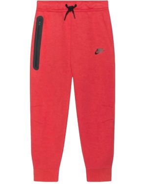 Nike Tech Fleece Track Trousers - Red