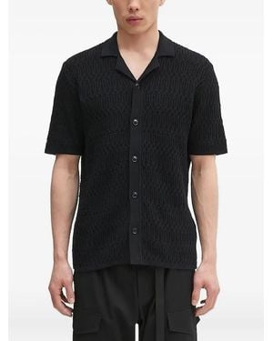 Samsøe & Samsøe Textured Short-Sleeve Shirt - Black
