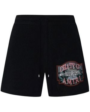 Amiri Shorts Mit Logo-Print - Schwarz
