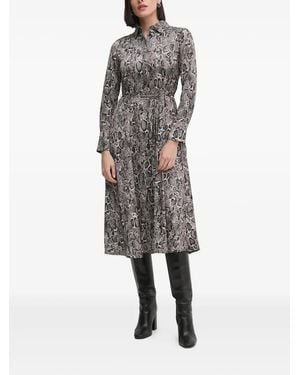 Joop! Hemdkleid Mit Schlangenleder-Print - Grau